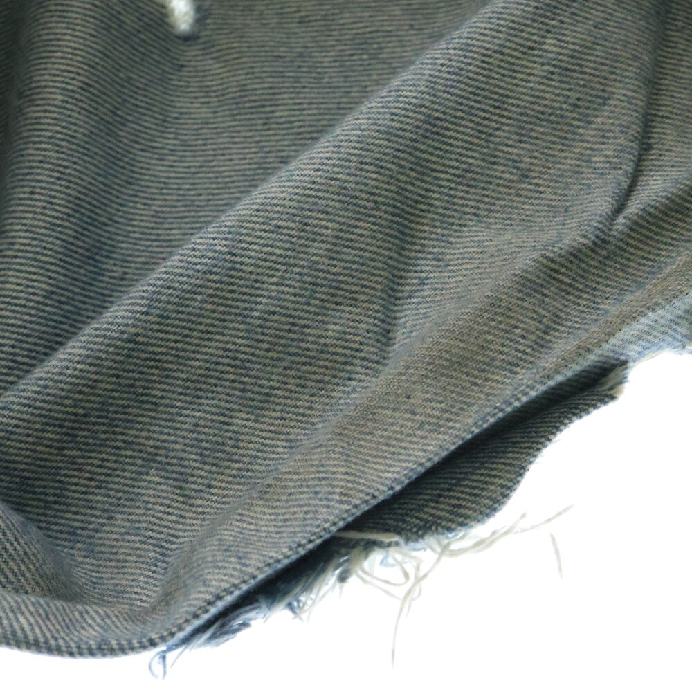 VETEMENTS(ヴェトモン) ダメージ加工 ワイドレッグ ジーンズデニムパンツ ブルー UE54PA240N