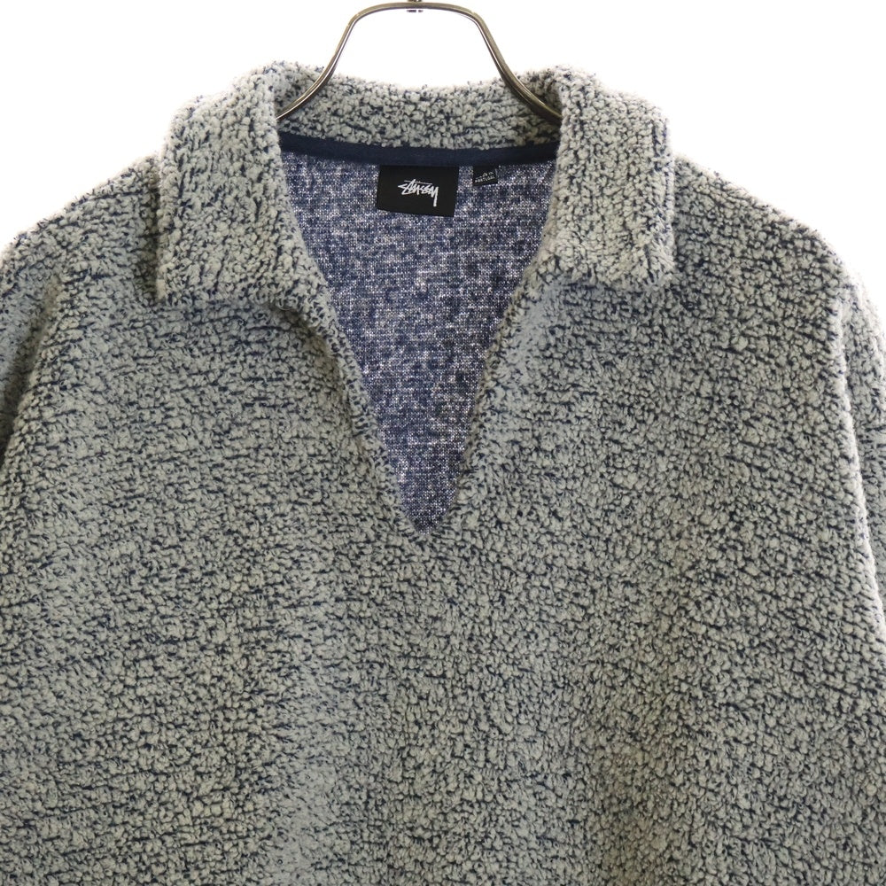 STUSSY(ステューシー) WOOL BLEND SHERPA PULLOVER 118566 ウール プルオーバーニットセーター グレー