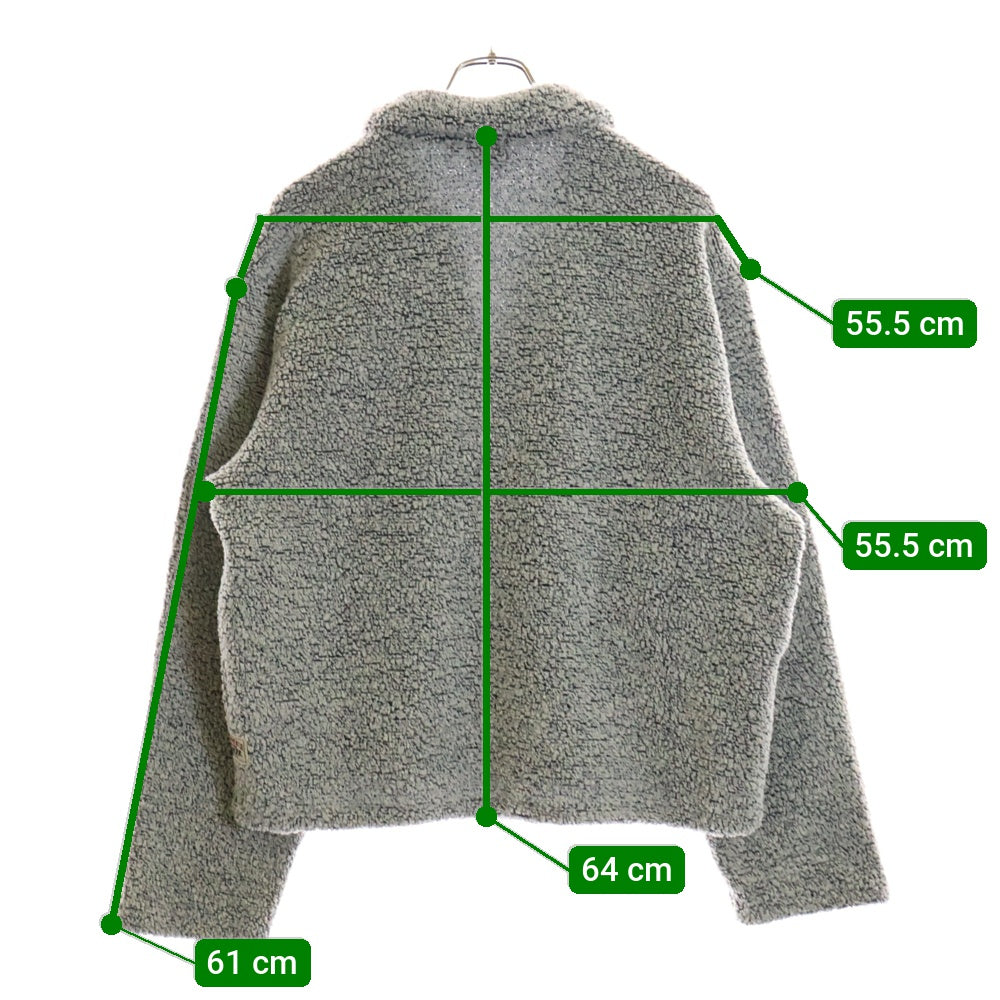 STUSSY(ステューシー) WOOL BLEND SHERPA PULLOVER 118566 ウール プルオーバーニットセーター グレー
