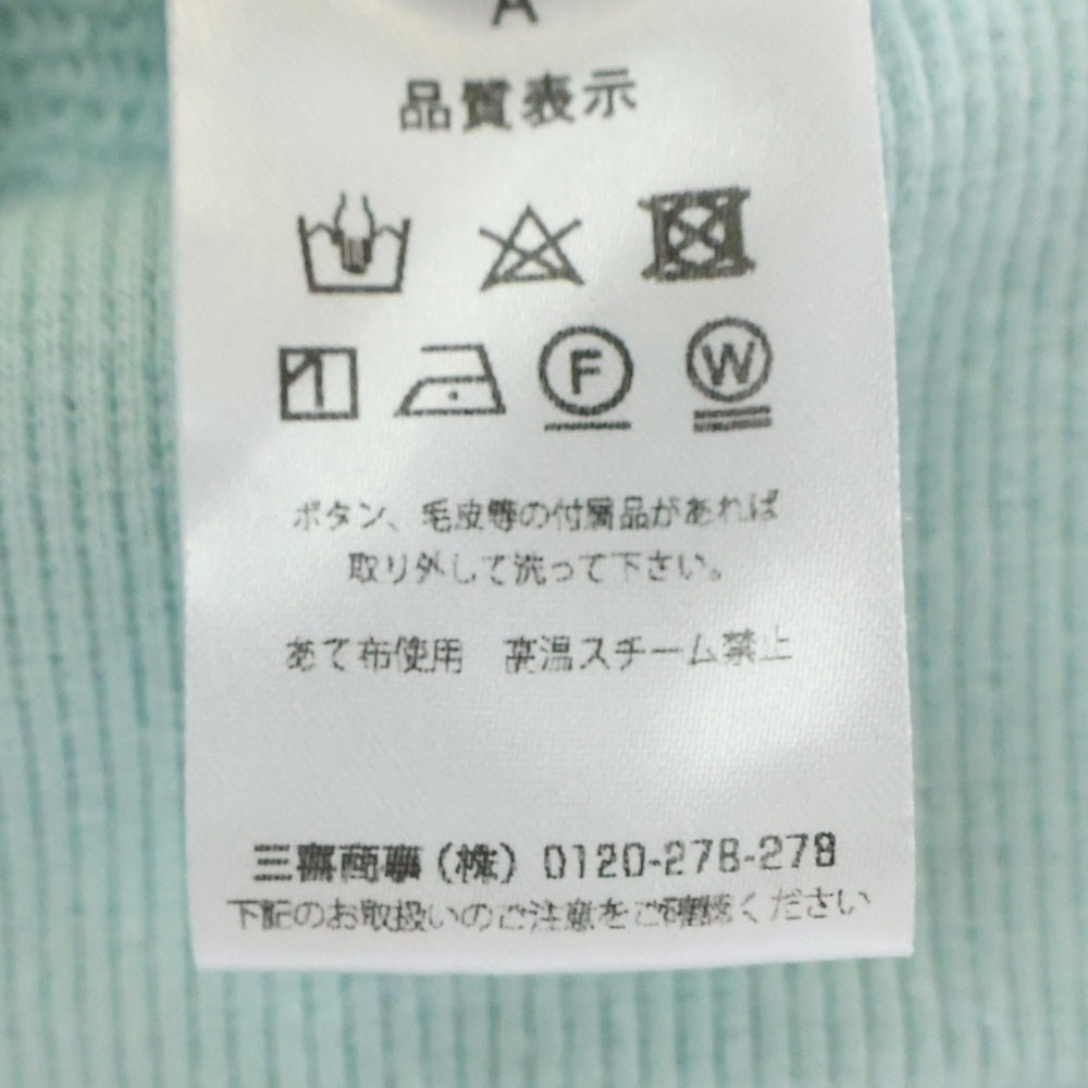 THE WORLD IS YOURS(ザ ワールド イズ ユアーズ) Logo Patch Polo Sweatshirt ロゴパッチ ポロ スウェット長袖シャツ ブルー