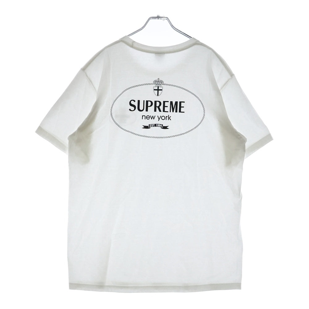 SUPREME(シュプリーム) 24AW CREST TEE クレストロゴプリント クルーネック半袖Tシャツカットソー ホワイト