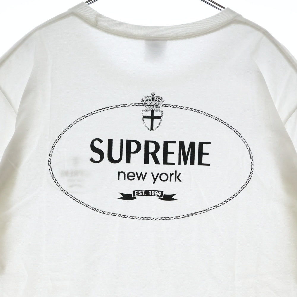 SUPREME(シュプリーム) 24AW CREST TEE クレストロゴプリント クルーネック半袖Tシャツカットソー ホワイト