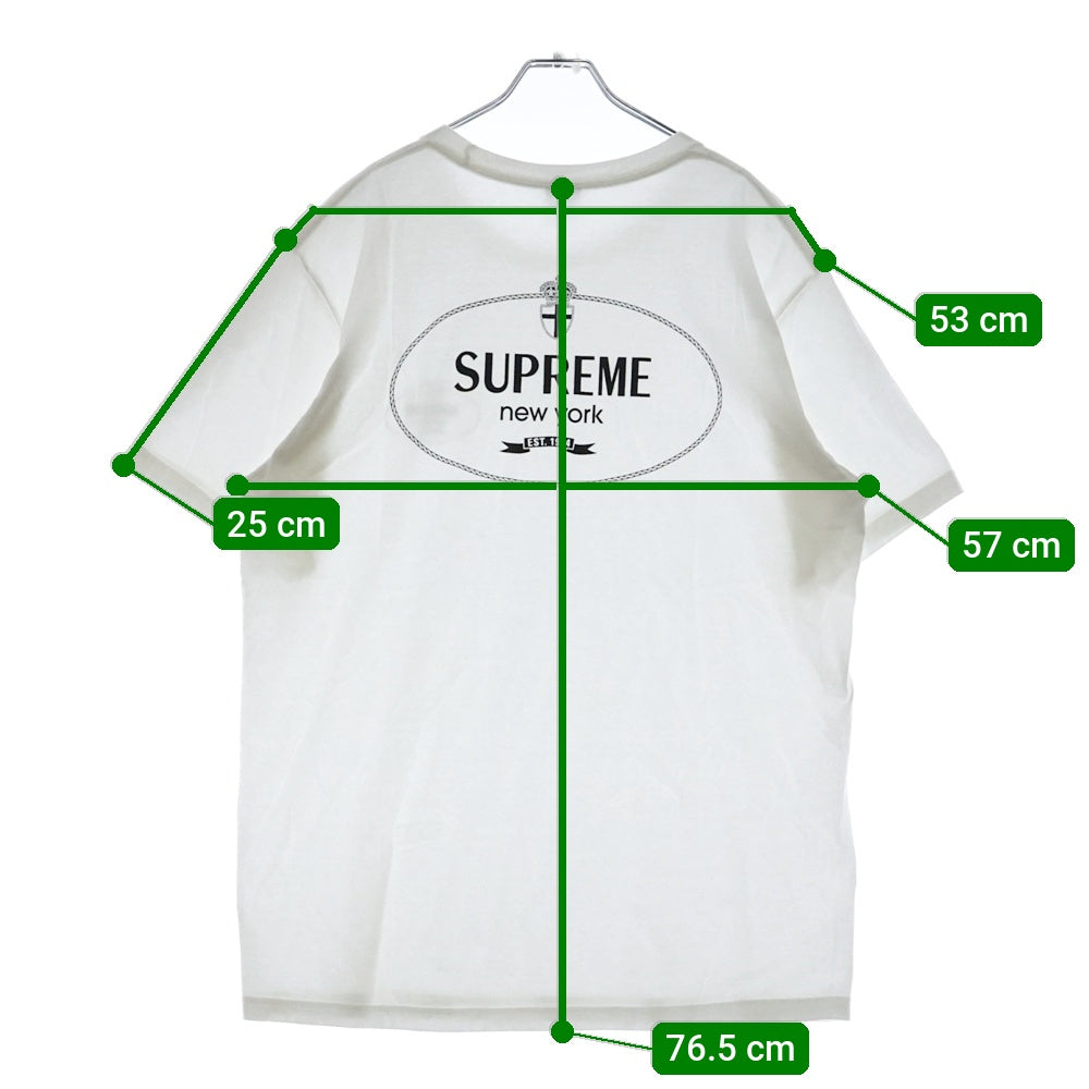 SUPREME(シュプリーム) 24AW CREST TEE クレストロゴプリント クルーネック半袖Tシャツカットソー ホワイト
