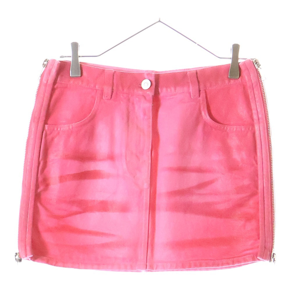 GIVENCHY(ジバンシィ) 21SS MINI DENIM SKIRT BW40GW50MC サイドジップ ミニデニムスカート レディース ピンク