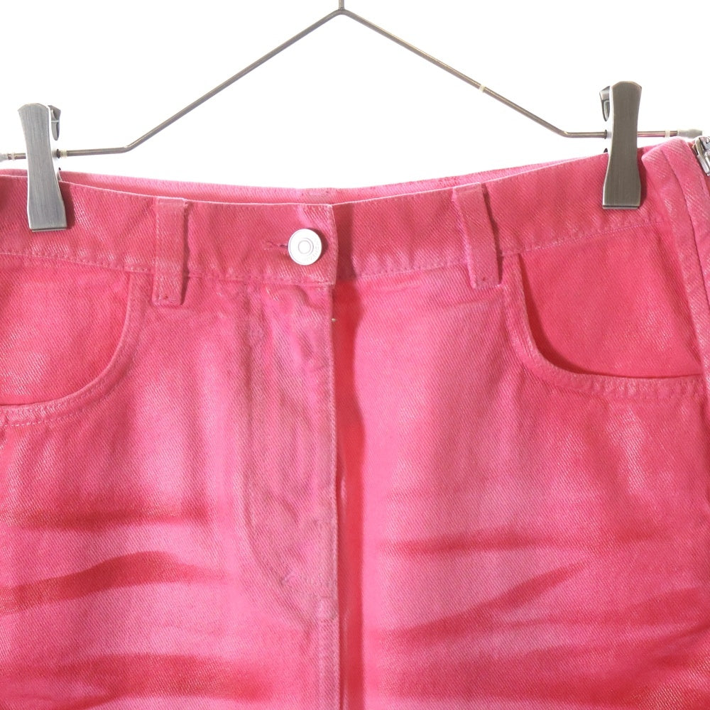 GIVENCHY(ジバンシィ) 21SS MINI DENIM SKIRT BW40GW50MC サイドジップ ミニデニムスカート レディース ピンク