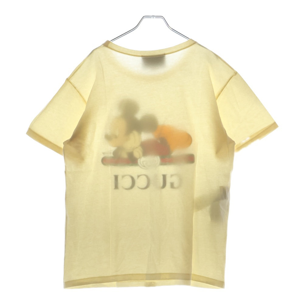 GUCCI(グッチ) ×Disney ディズニー キャラクターコラボデザインプリント クルーネック半袖Tシャツカットソー アイボリー 492347 XJB7W