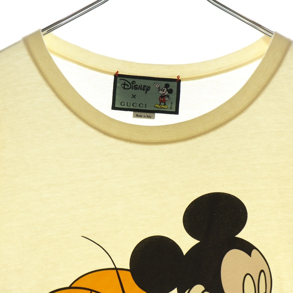 GUCCI(グッチ) ×Disney ディズニー キャラクターコラボデザインプリント クルーネック半袖Tシャツカットソー アイボリー 492347 XJB7W