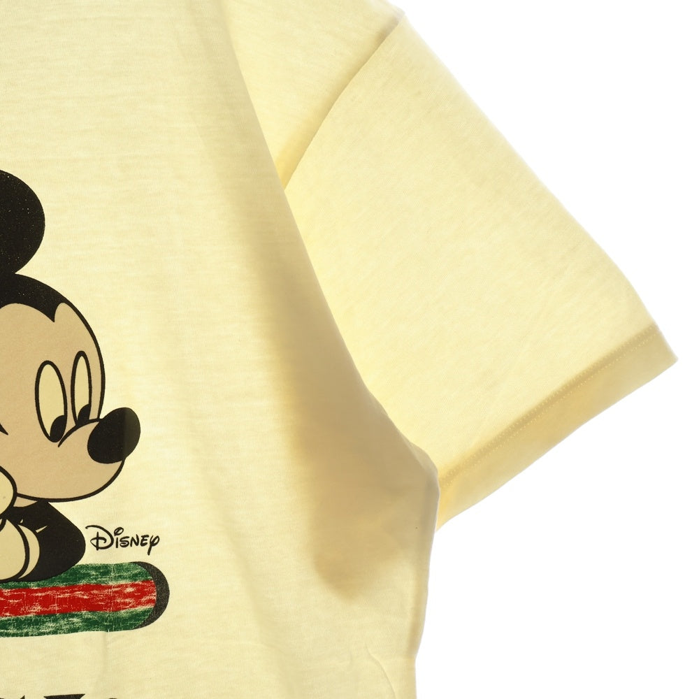 GUCCI(グッチ) ×Disney ディズニー キャラクターコラボデザインプリント クルーネック半袖Tシャツカットソー アイボリー 492347 XJB7W