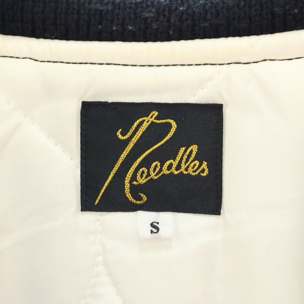 Needles(ニードルス) 20AW Award Jacket-Faux Leather パピヨンワッペン アワードレザージャケット ブラック HM078