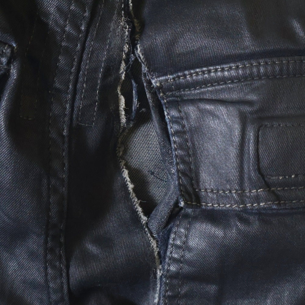 DRKSHDW(ダークシャドウ) 19SS COMBO MEMPHIS CUT コンボメンフィスコーティングデニムパンツ ジーンズ ブラック DU19S4356-SCOMW4