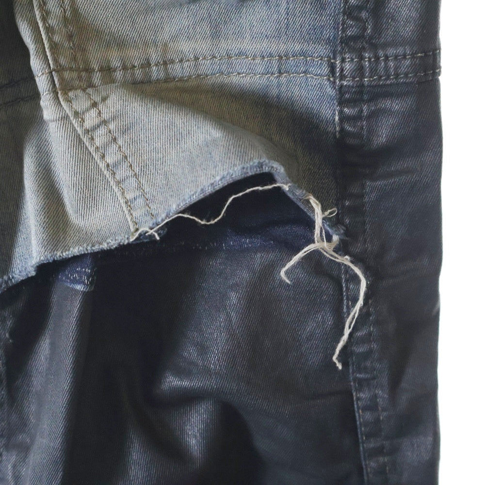 DRKSHDW(ダークシャドウ) 19SS COMBO MEMPHIS CUT コンボメンフィスコーティングデニムパンツ ジーンズ ブラック DU19S4356-SCOMW4