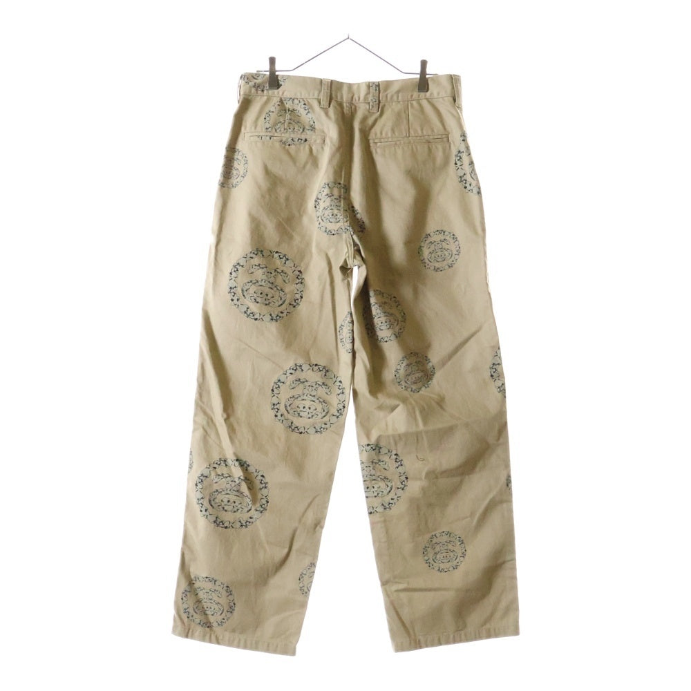 DENIM TEARS(デニムティアーズ) ×STUSSY DOUBLE S WREATH CHINO ステューシー ダブルエスチノパンツ ベージュ 25S316091