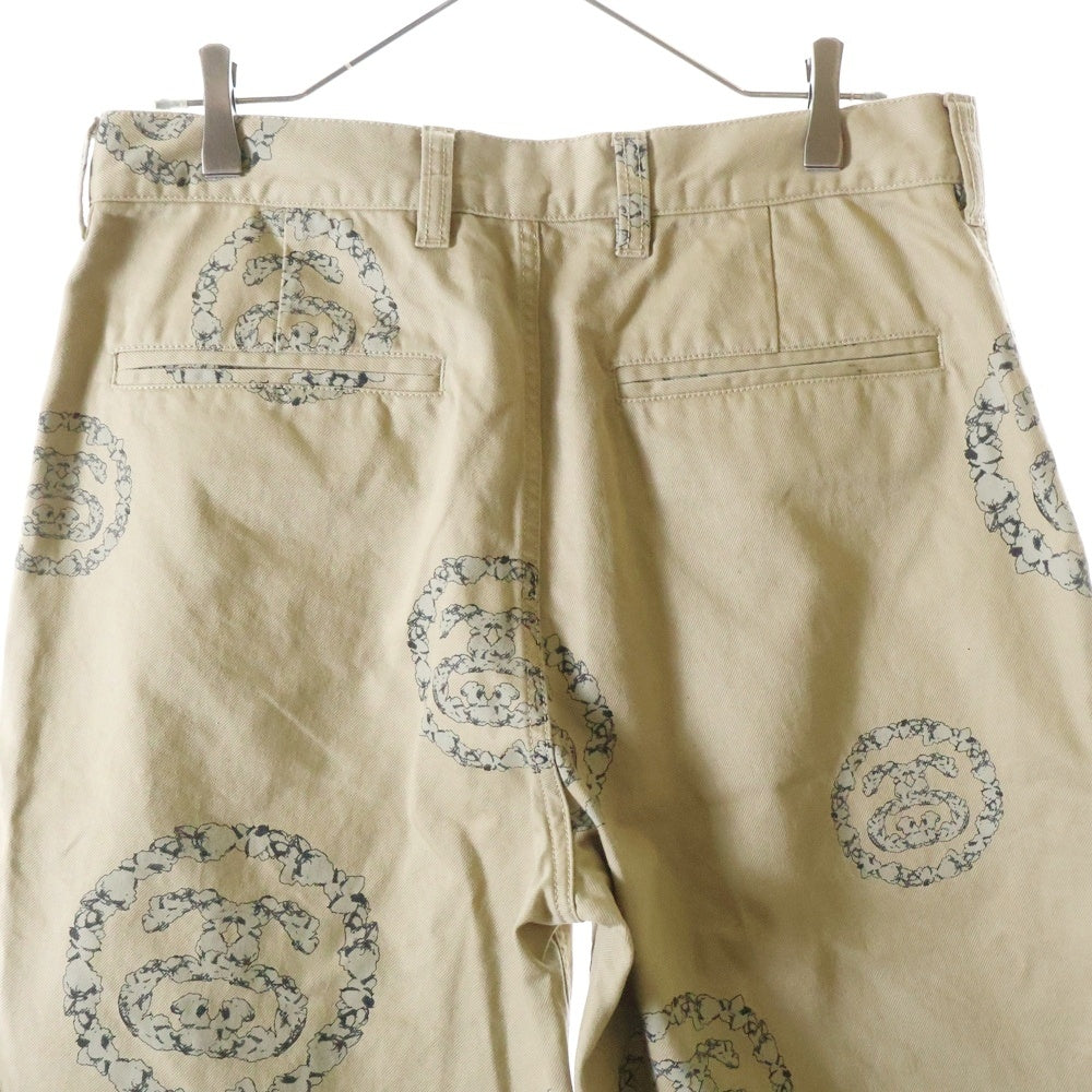DENIM TEARS(デニムティアーズ) ×STUSSY DOUBLE S WREATH CHINO ステューシー ダブルエスチノパンツ ベージュ 25S316091