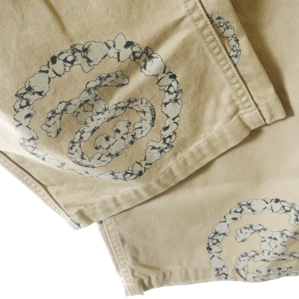 DENIM TEARS(デニムティアーズ) ×STUSSY DOUBLE S WREATH CHINO ステューシー ダブルエスチノパンツ ベージュ 25S316091