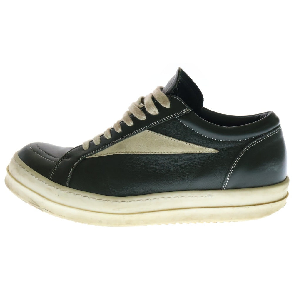 Rick Owens(リックオウエンス) VINTAGE SNEAKS ヴィンテージレザーローカットスニーカー シューズ カーキ RU02D6897 LCOLVS