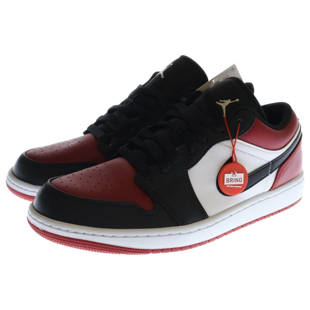 NIKE(ナイキ) AIR JORDAN 1 LOW BRED TOE 553558-612 エアジョーダン1 ブレッドトゥ ローカットスニーカー シューズ レッド/ブラック US9/27cm