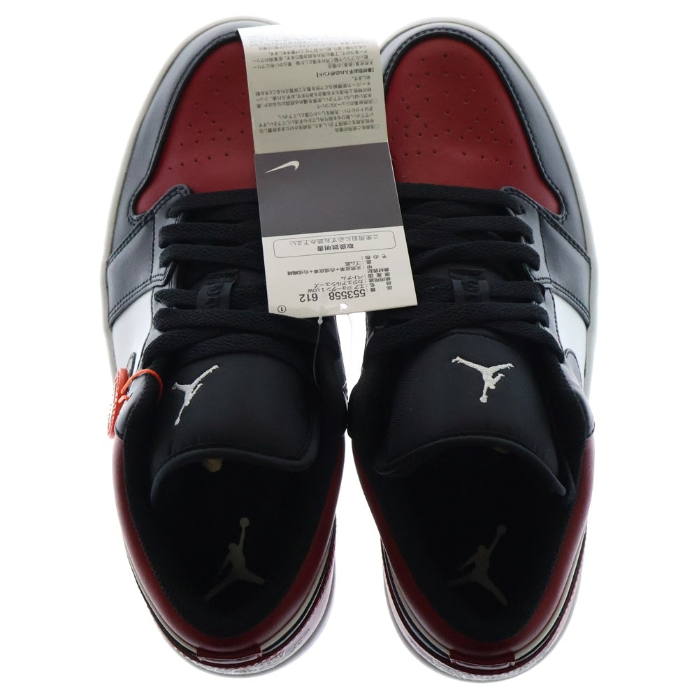 NIKE(ナイキ) AIR JORDAN 1 LOW BRED TOE 553558-612 エアジョーダン1 ブレッドトゥ ローカットスニーカー シューズ レッド/ブラック US9/27cm