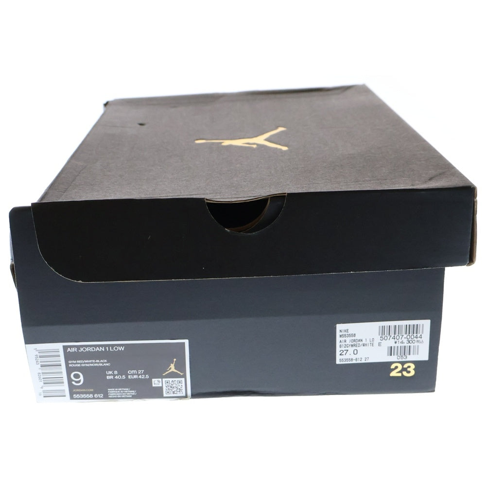 NIKE(ナイキ) AIR JORDAN 1 LOW BRED TOE 553558-612 エアジョーダン1 ブレッドトゥ ローカットスニーカー シューズ レッド/ブラック US9/27cm