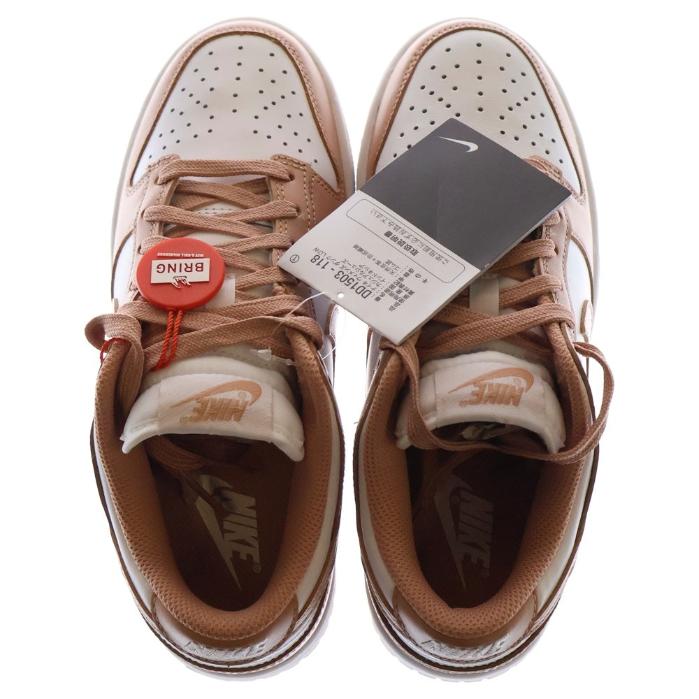 NIKE(ナイキ) WMNS DUNK LOW ROSE WHISPER DD1503‐118 ウィメンズ ダンク ローズウィスパー ローカットスニーカー シューズ ホワイト/ピンク US6/23cm
