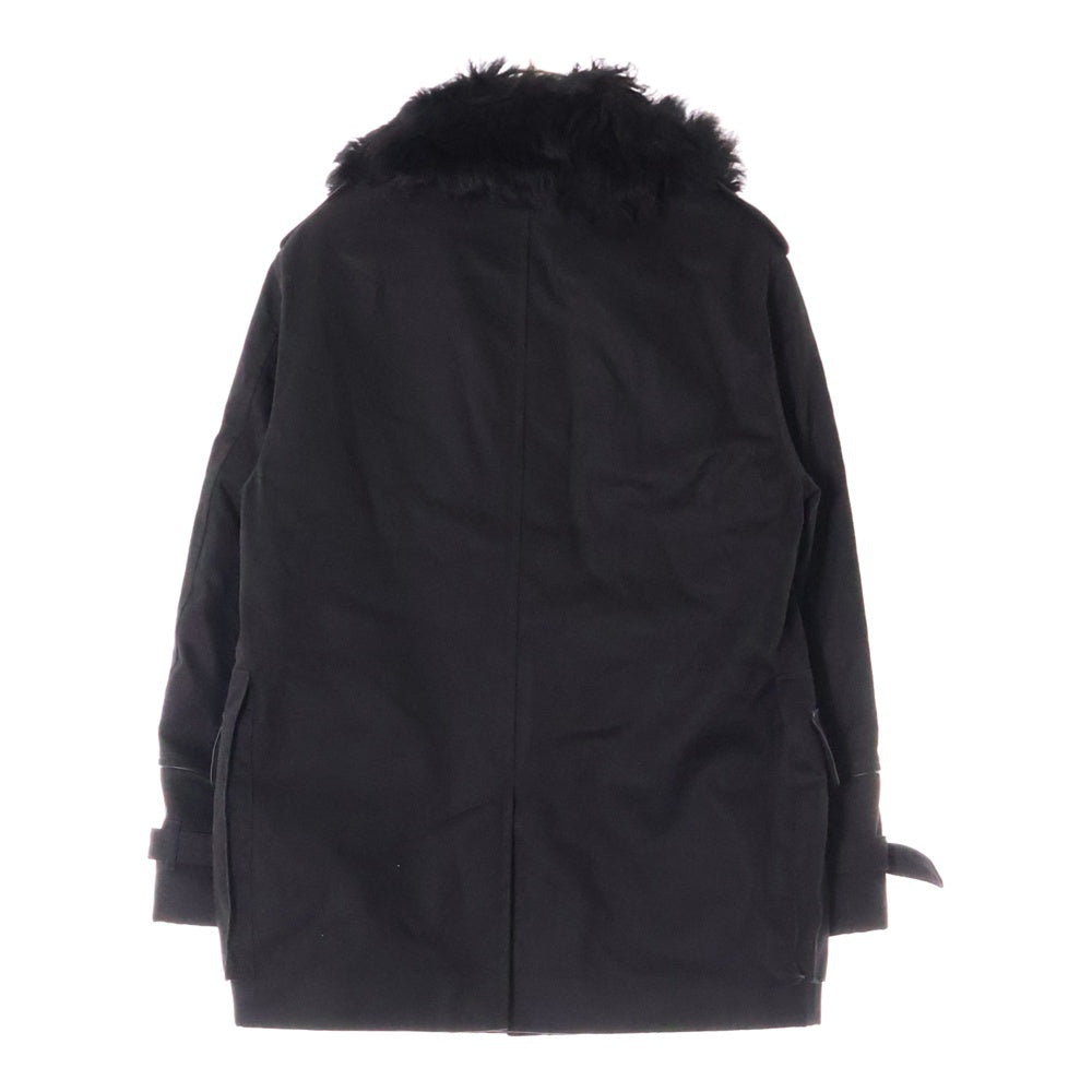 SAINT LAURENT PARIS(サンローランパリ) WZIP ミリタリージャケット ラムファー ムートンジャケット ブラック 616419 Y9B07