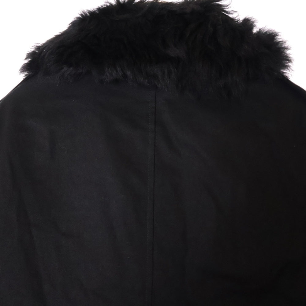 SAINT LAURENT PARIS(サンローランパリ) WZIP ミリタリージャケット ラムファー ムートンジャケット ブラック 616419 Y9B07