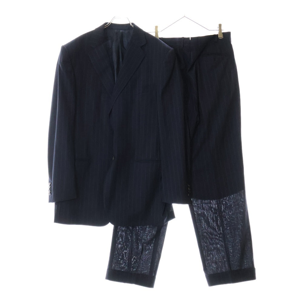 Ermenegildo Zegna(エルメネジルドゼニア) ROMA ストライプセットアップスーツ スラックスパンツ ネイビー 2512RG