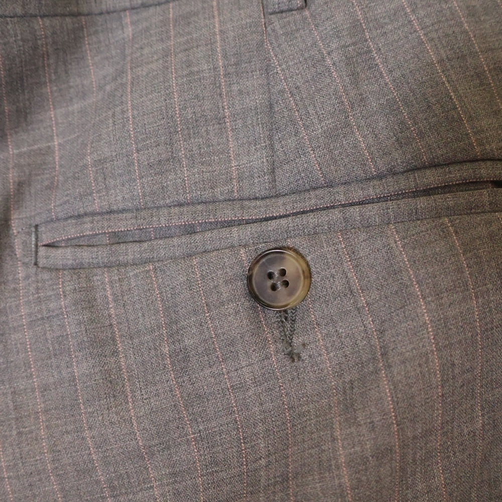 Ermenegildo Zegna(エルメネジルドゼニア) FIT ROM ストライプセットアップスーツ スラックスパンツ グレー 2542RG