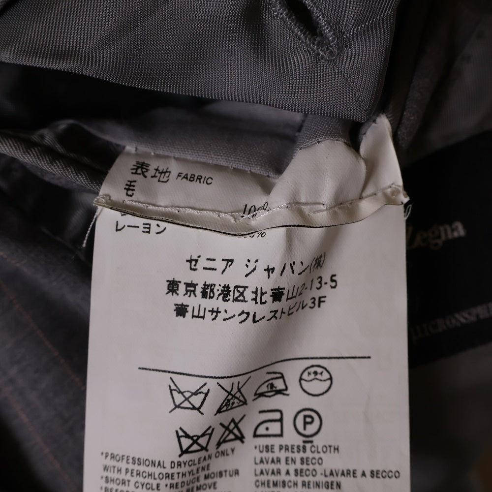 Ermenegildo Zegna(エルメネジルドゼニア) FIT ROM ストライプセットアップスーツ スラックスパンツ グレー 2542RG