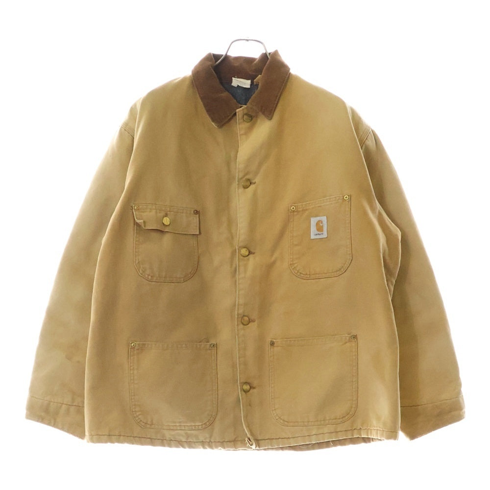 CARHARTT(カーハート) 90s VINTAGE ミシガンチョアコート 襟コーデュロイ ブランケット ロゴジャケット 星タグ ブラウン