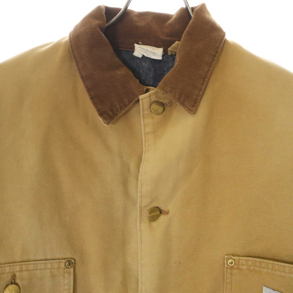 CARHARTT(カーハート) 90s VINTAGE ミシガンチョアコート 襟コーデュロイ ブランケット ロゴジャケット 星タグ ブラウン