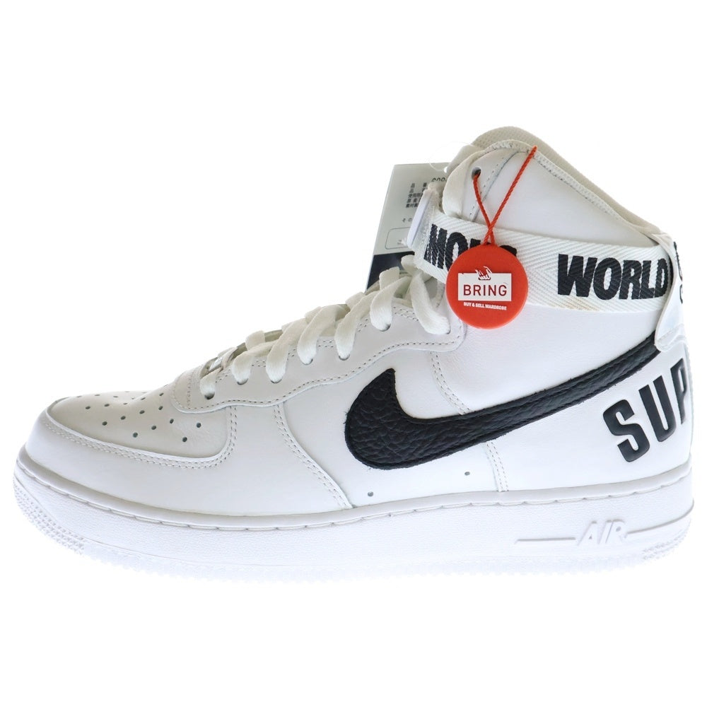 NIKE(ナイキ) 【観賞用2014年製】 14AW ×Supreme AIR FORCE 1 HIGH SP 698696-100 シュプリーム エアフォース1 ハイカットスニーカー シューズ ホワイト US8.5/26.5cm