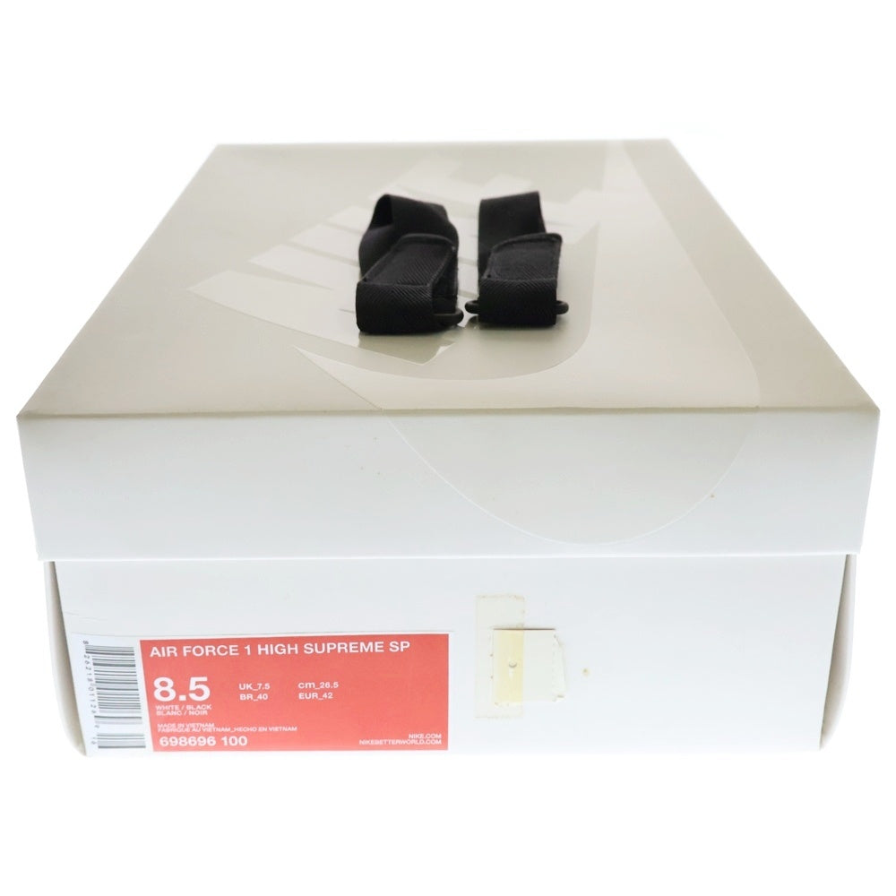 NIKE(ナイキ) 【観賞用2014年製】 14AW ×Supreme AIR FORCE 1 HIGH SP 698696-100 シュプリーム エアフォース1 ハイカットスニーカー シューズ ホワイト US8.5/26.5cm