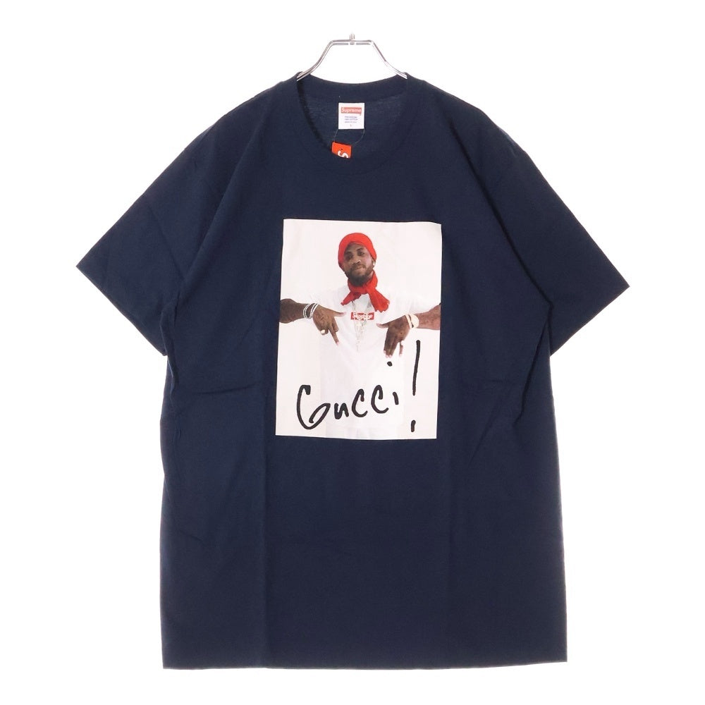 SUPREME(シュプリーム) 16AW Gucci Mane Tee グッチメイン半袖Tシャツ 半袖カットソー ネイビー