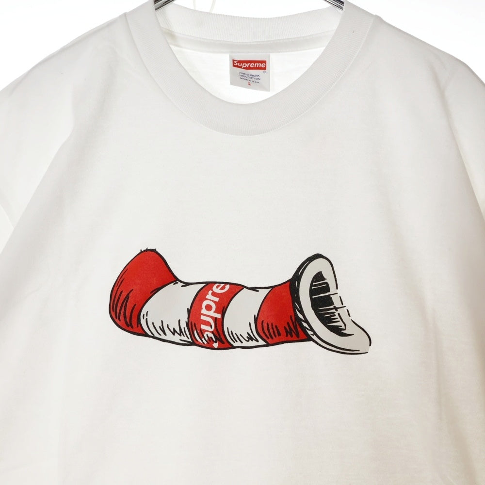 SUPREME(シュプリーム) 18AW Cat in the Hat Tee プリント半袖Tシャツ 半袖カットソー ホワイト