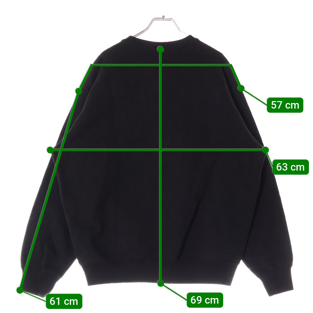 SUPREME(シュプリーム) 21SS Precision Crewneck プレシジョン フロントロゴ クルーネックスウェットトレーナー ブラック