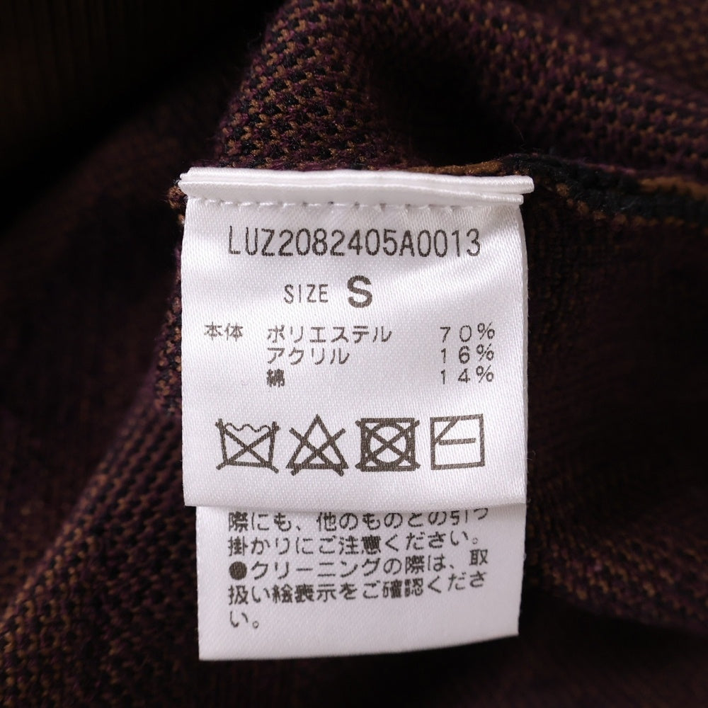 Lui's(ルイス) 18AW 幾何学柄ジャガードニット セーター ブラウン LUZ2082405A0013