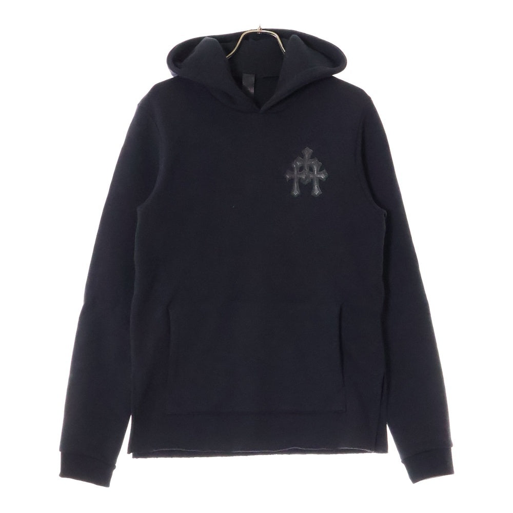 CHROME HEARTS(クロムハーツ) YNOT クロスパッチ付き 袖CHプラス プルオーバーパーカー フーディ ブラック