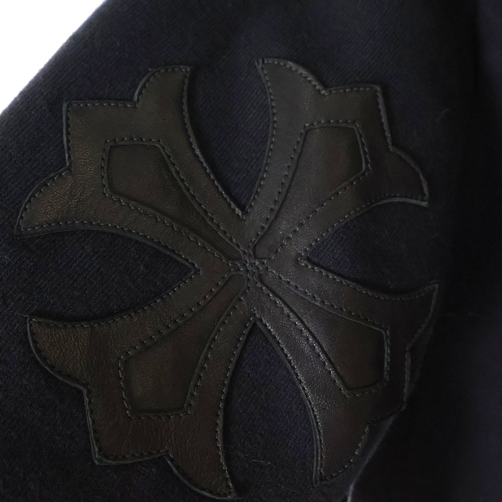 CHROME HEARTS(クロムハーツ) YNOT クロスパッチ付き 袖CHプラス プルオーバーパーカー フーディ ブラック