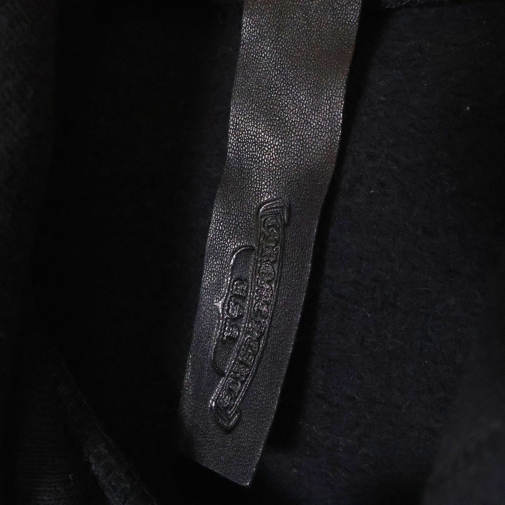 CHROME HEARTS(クロムハーツ) YNOT クロスパッチ付き 袖CHプラス プルオーバーパーカー フーディ ブラック