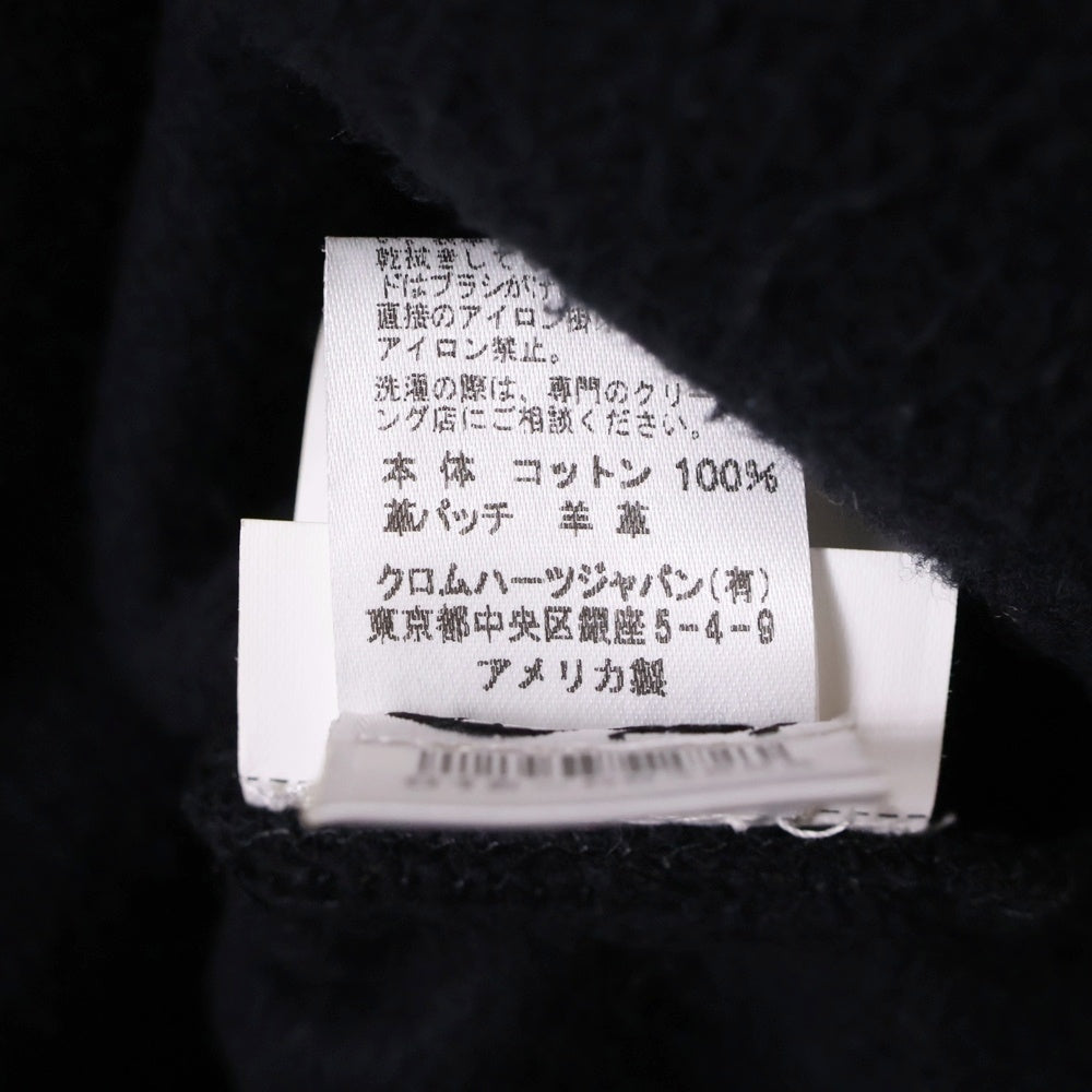 CHROME HEARTS(クロムハーツ) YNOT クロスパッチ付き 袖CHプラス プルオーバーパーカー フーディ ブラック