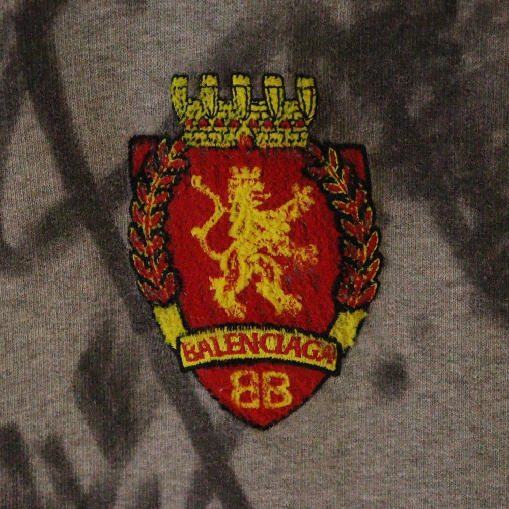 BALENCIAGA(バレンシアガ) 24SS graphic paint skater Hoodie グラフィックペイントスケータージップアップスウェットパーカー フーディー グレー 744457 TOVA8