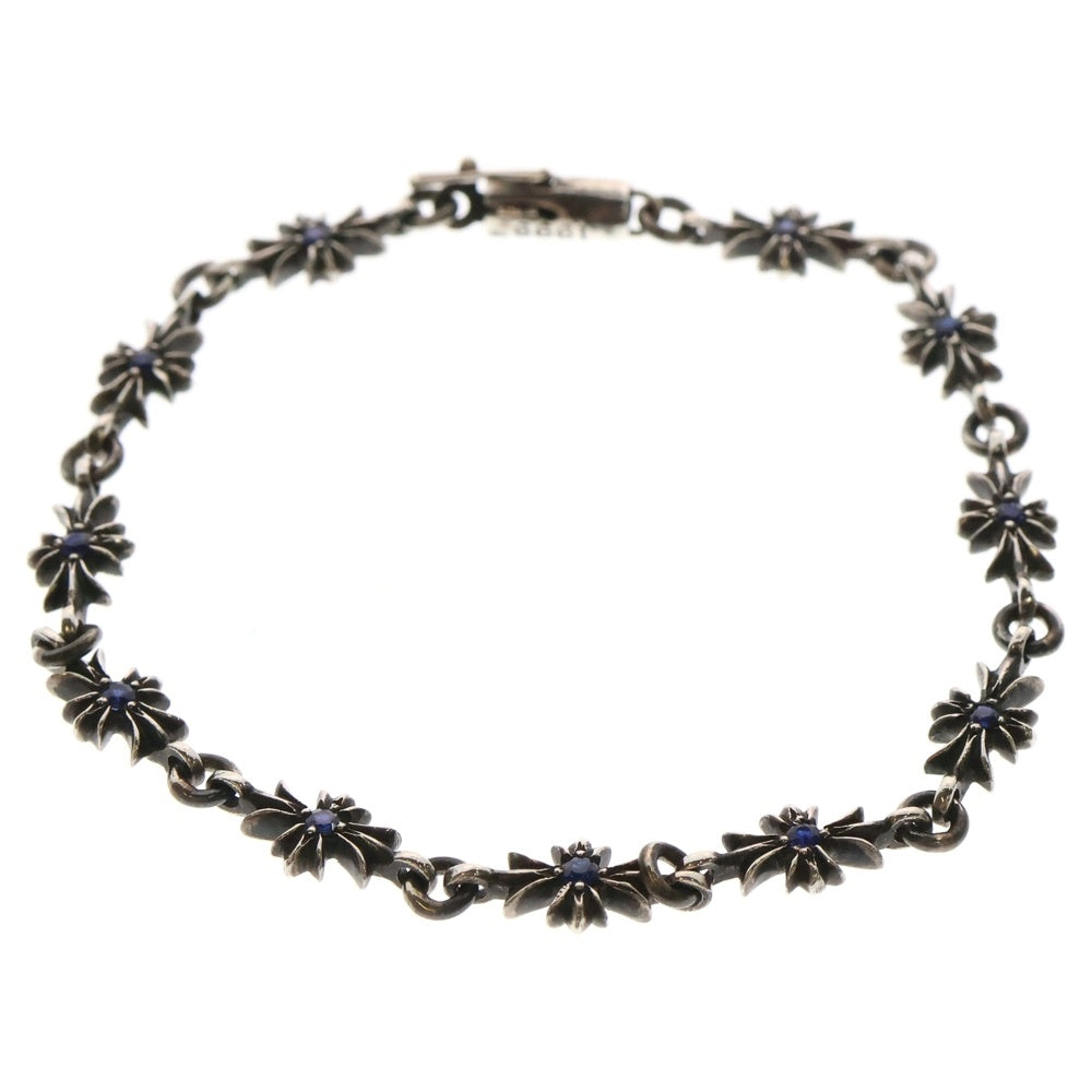 CHROME HEARTS(クロムハーツ) TNY E CH PLS RUBY タイニーECHプラス PAVEサファイア シルバーブレスレット