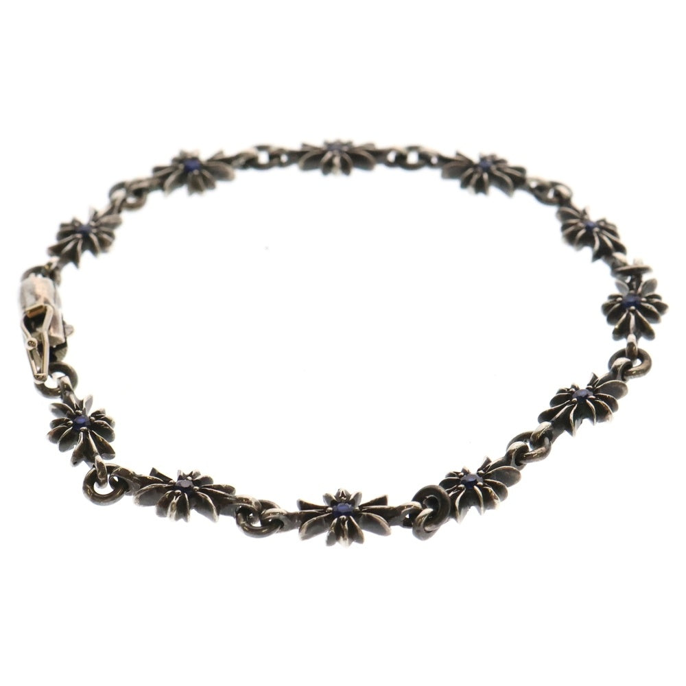 CHROME HEARTS(クロムハーツ) TNY E CH PLS RUBY タイニーECHプラス PAVEサファイア シルバーブレスレット