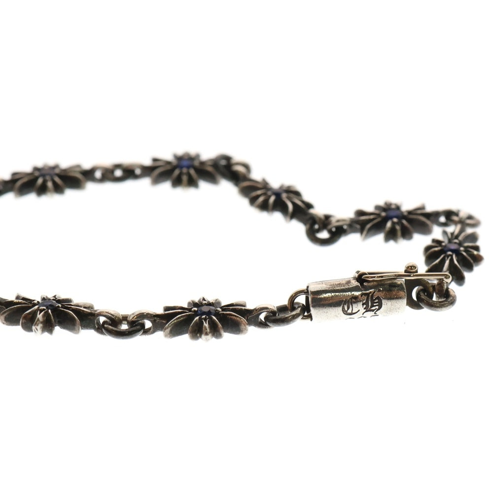 CHROME HEARTS(クロムハーツ) TNY E CH PLS RUBY タイニーECHプラス PAVEサファイア シルバーブレスレット