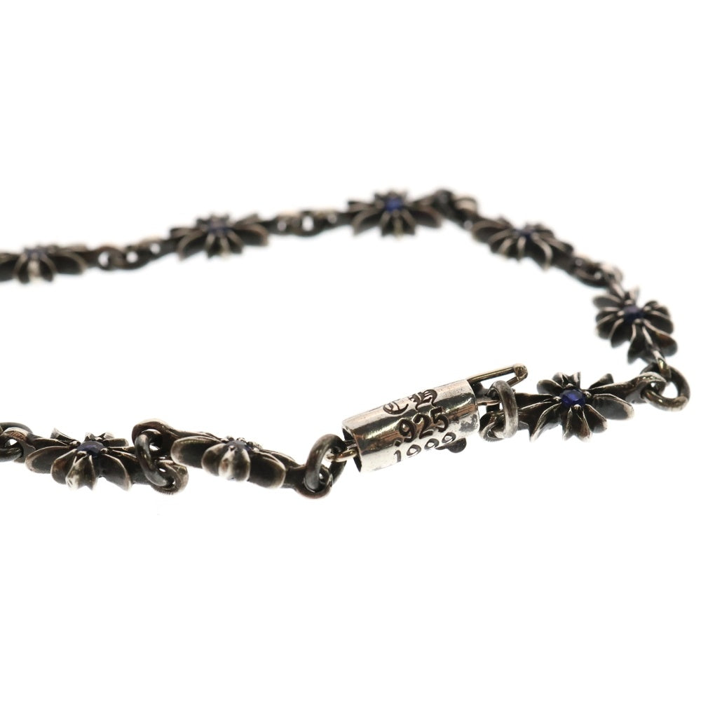 CHROME HEARTS(クロムハーツ) TNY E CH PLS RUBY タイニーECHプラス PAVEサファイア シルバーブレスレット