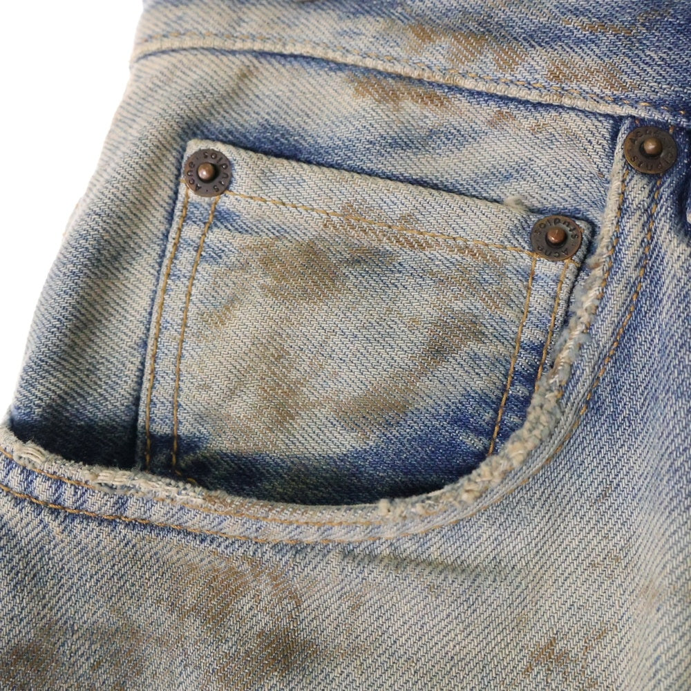 Acne Studios(アクネ ストゥディオズ) 2021M Penicillin ダメージ加工 デニムパンツ ジーンズ B00317 インディゴ