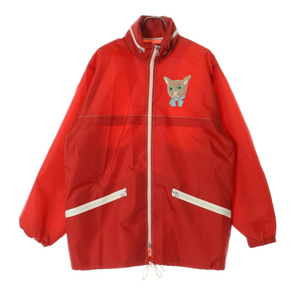 GUCCI(グッチ) 21AW Cat Zipper Jacket 654025 ZAGPU キャット ジップ ナイロンジャケット レッド
