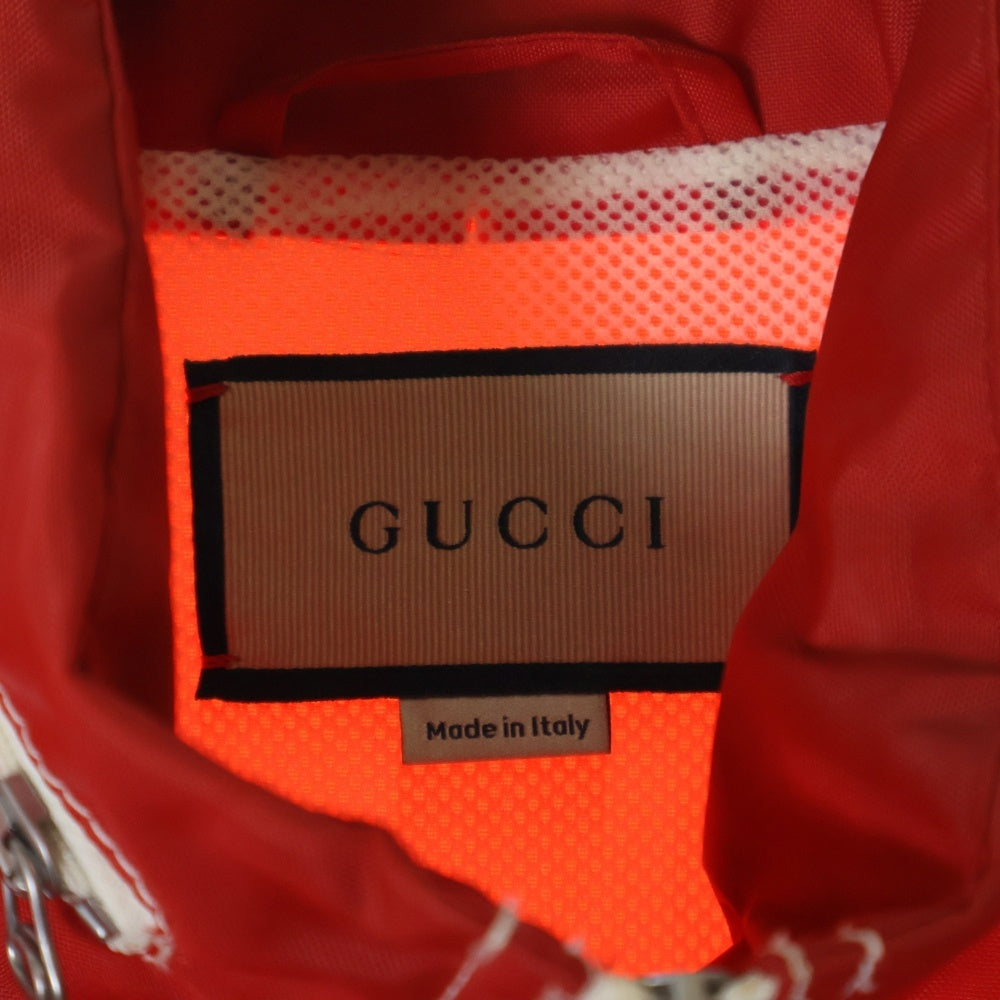 GUCCI(グッチ) 21AW Cat Zipper Jacket 654025 ZAGPU キャット ジップ ナイロンジャケット レッド
