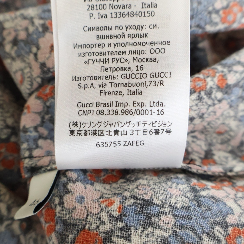 GUCCI(グッチ) ウール 花柄 ロング長袖シャツ マルチカラー 635755 ZAFEG