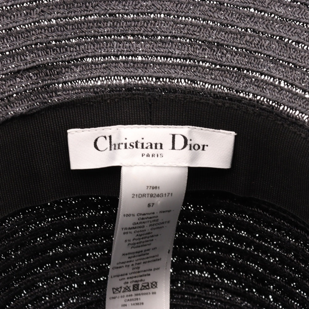 Christian Dior(クリスチャンディオール) DIORESORT ディオリゾート ストローハット ブラック 21DRT924G171